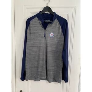 Winnipeg Jets Gray and Blue 1/4-Zip Size Large